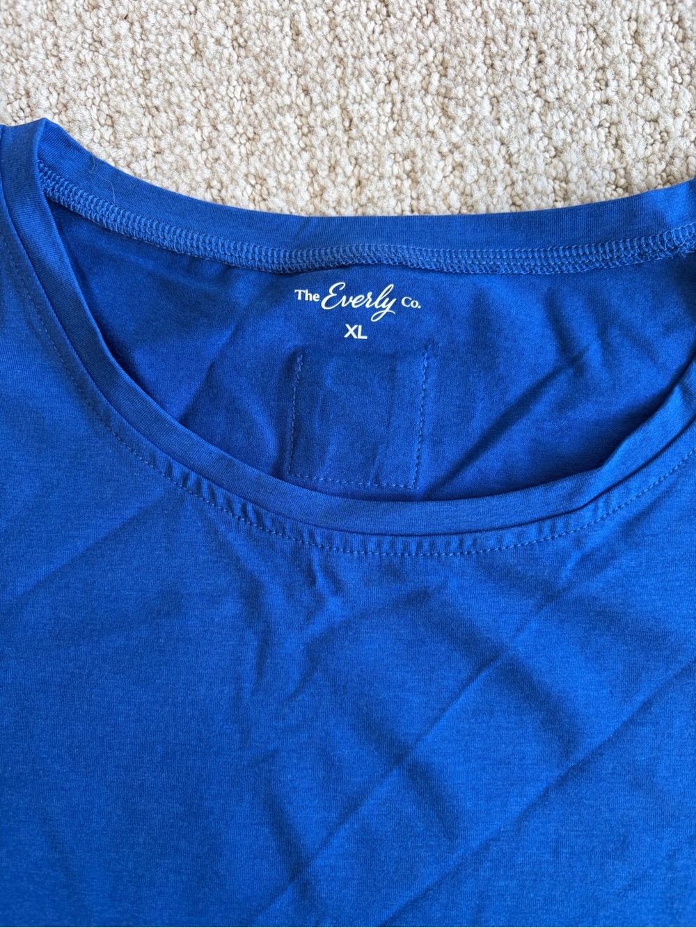 NWT The Everly Co. Essential Tank Blue XL Soft Stretch Sleeveless Top - Picture 2 of 7